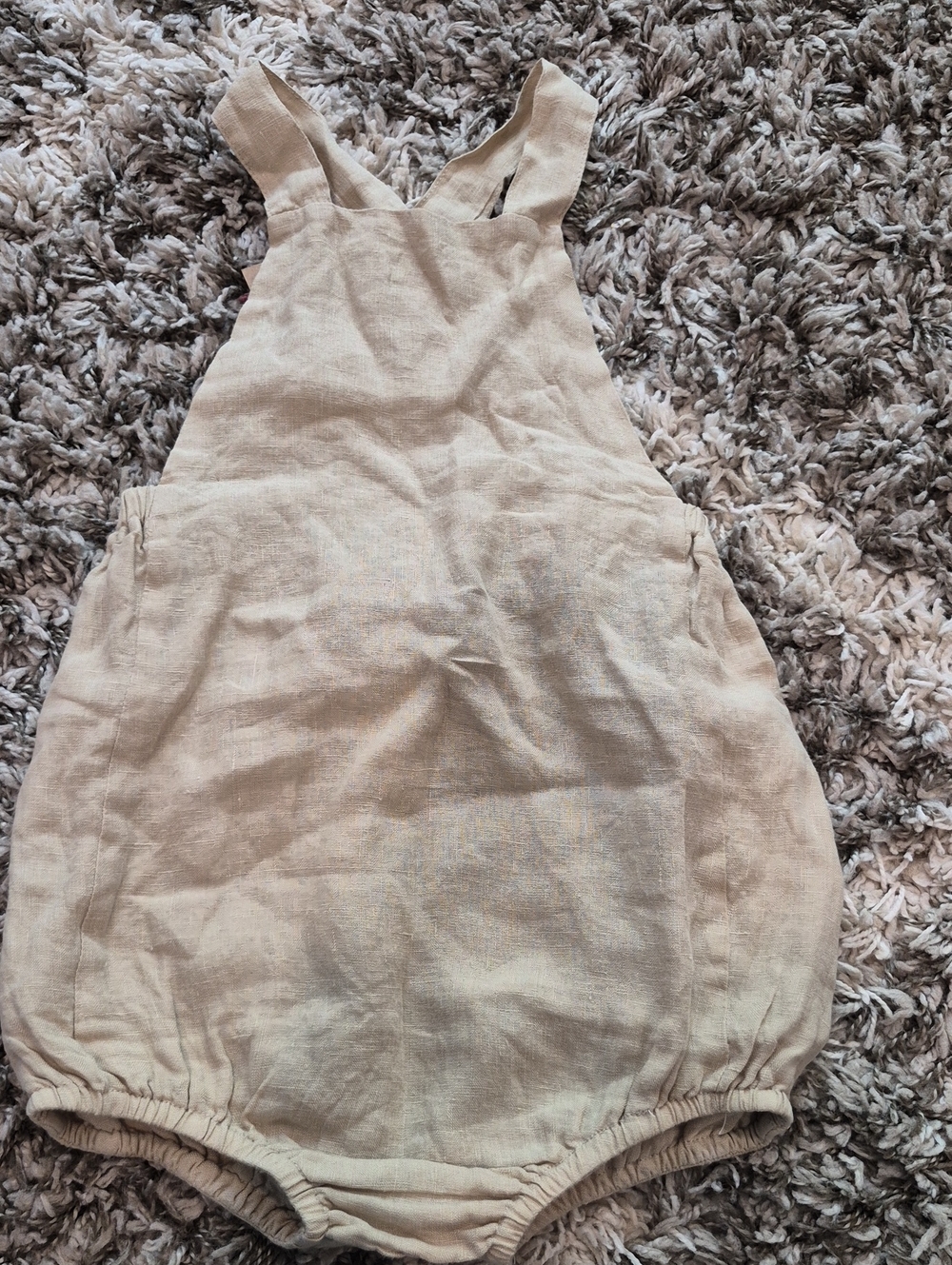 The Simple Folk Organic Linen Overall Romper